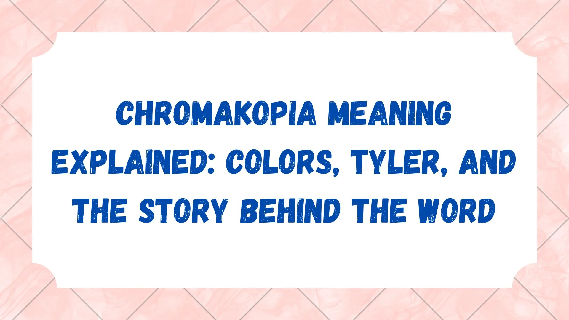 Chromakopia Meaning Explained: Colors, Tyler, and the Story Behind the Word